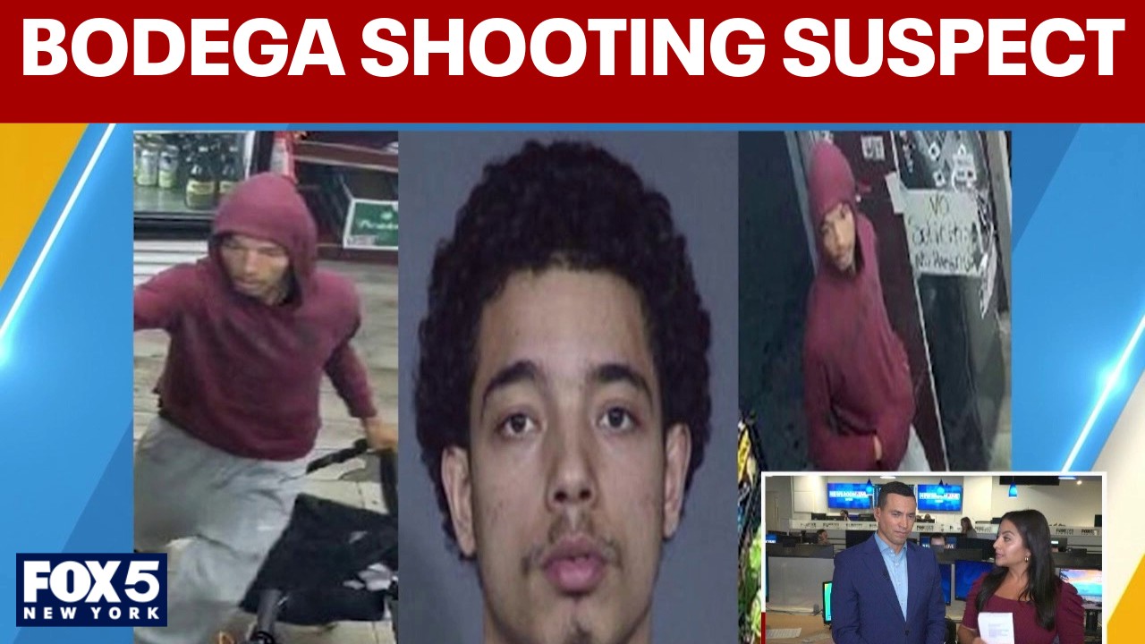 Video thumbnail for NYC manhunt for suspect in fatal Bronx bodega shooting