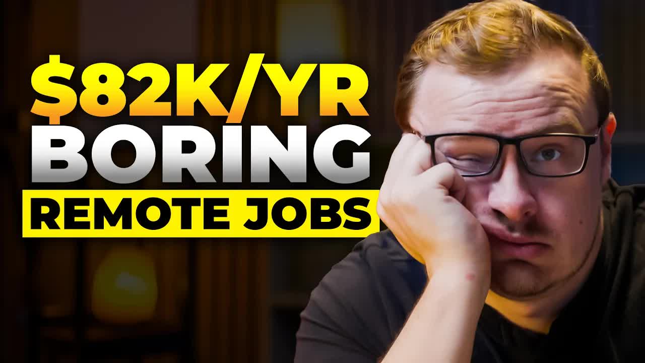 Video thumbnail for 9 Boring Remote Jobs That Pay BETTER Than You Think (2025)