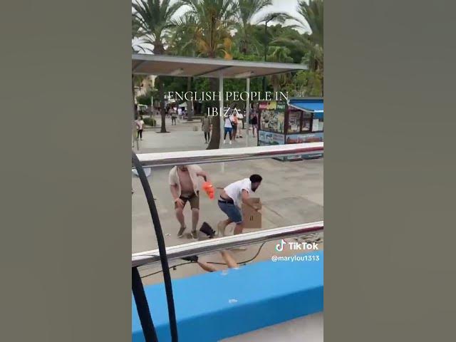 'Video thumbnail for Brits brawl and fall into harbour in Ibiza'
