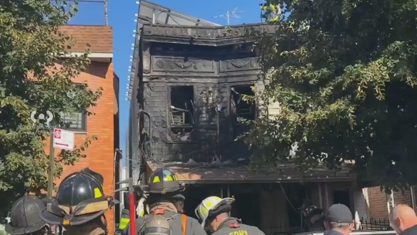 Video thumbnail for Blaze rips through multifamily home in Van Nest; 1 firefighter hurt