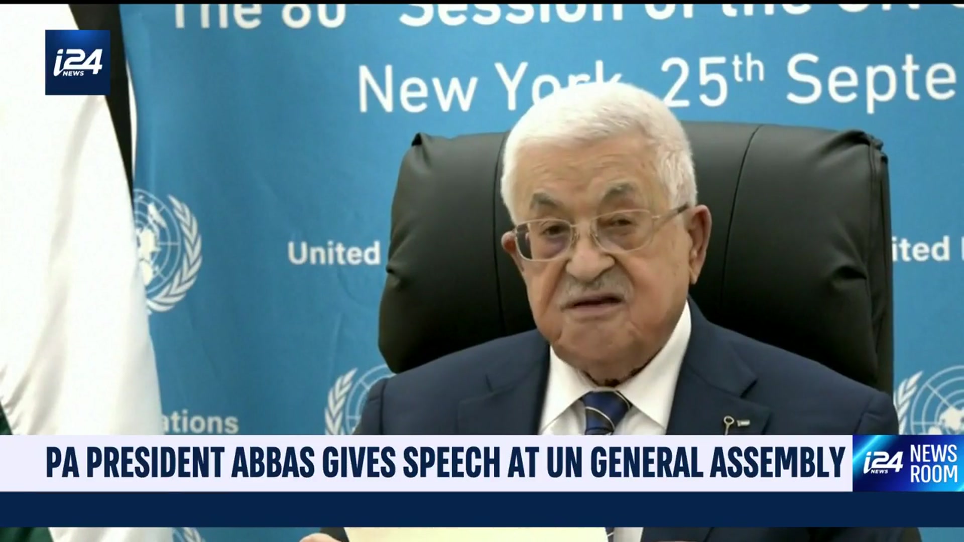 'Video thumbnail for PA President Abbas gives speech at UN General Assembly'