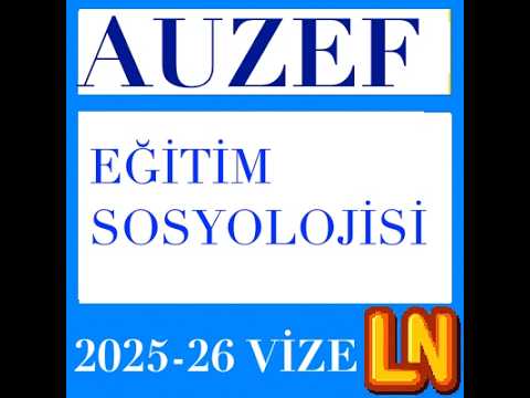 Video thumbnail for Eğitim Sosyolojisi 2025-2026 Vize Soruları