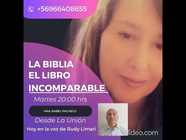 Video thumbnail for LA BIBLIA EL LIBRO INCOMPARABLE - HNO RUDY LIMARI
