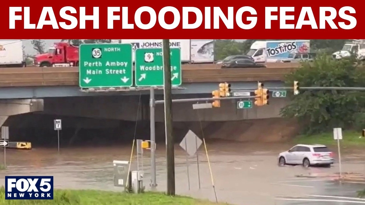 Video thumbnail for Flash flooding fears for New Jersey | Weather latest