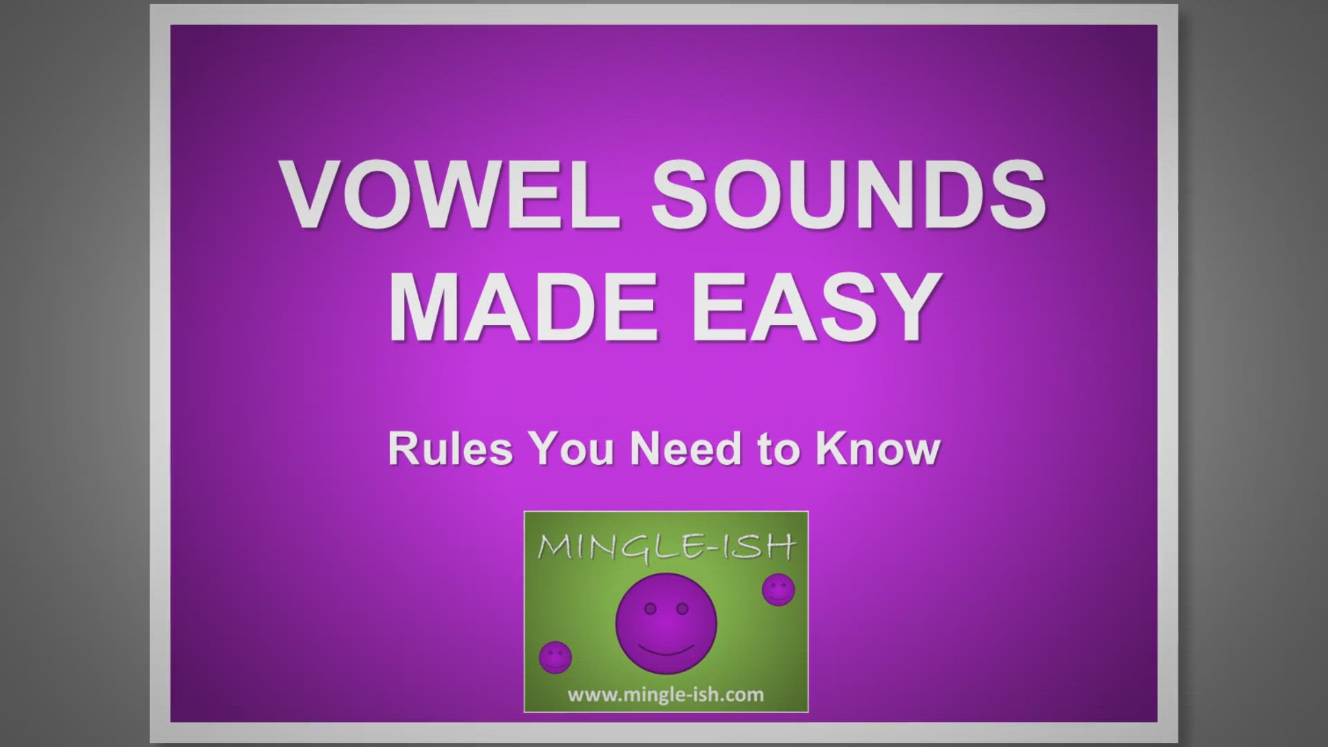 'Video thumbnail for Vowel Sounds Made Easy: Rules You Need to Know'