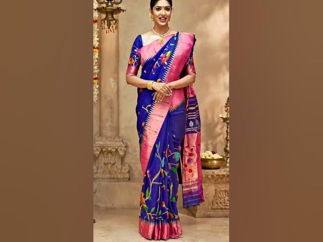 Video thumbnail for 💙 Royal Blue & Pink Paithani Saree | Vibrant Handwoven Beauty ✨#PaithaniSaree #PurePaithani #Yeola