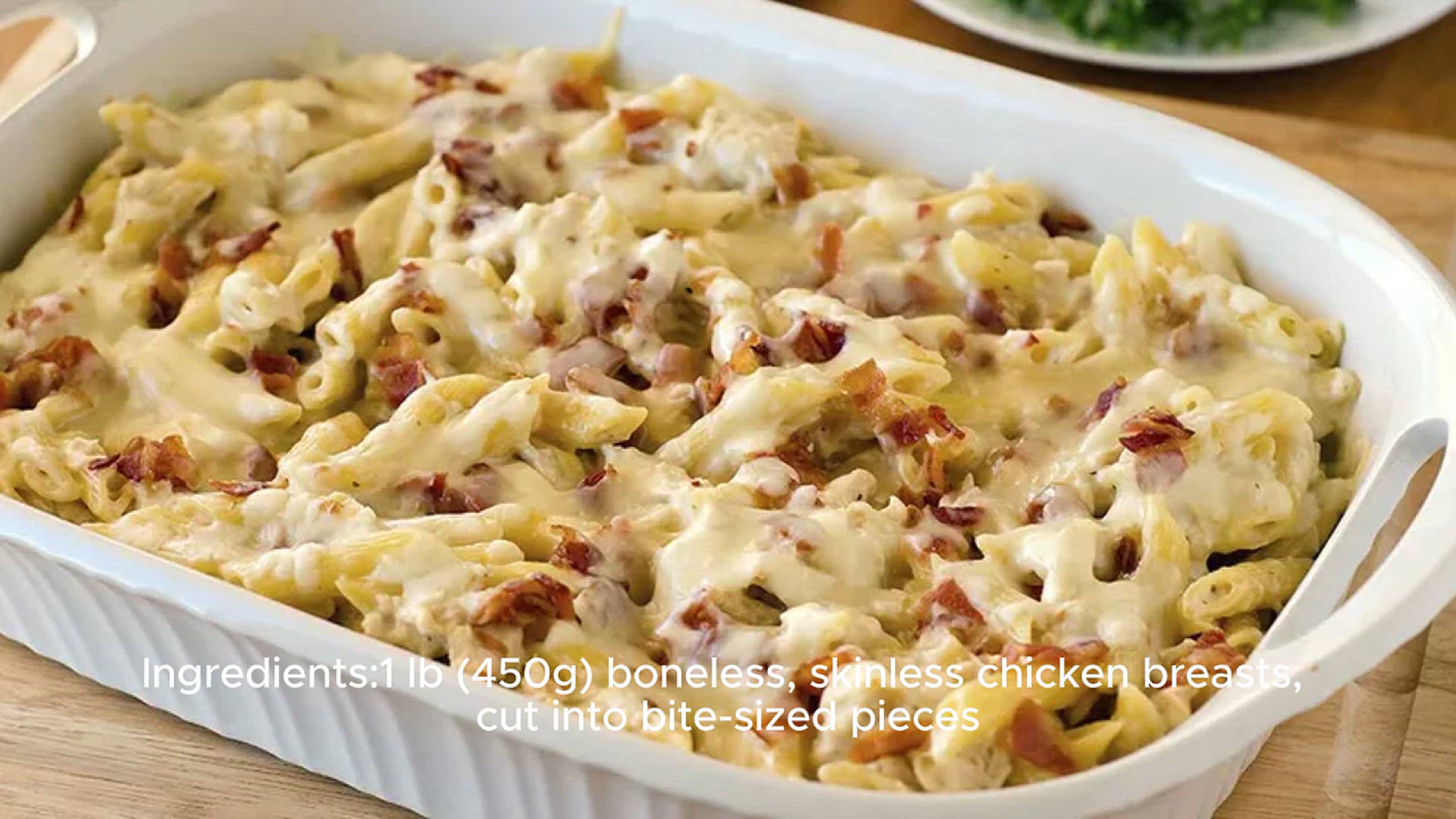 Video thumbnail for Bacon Chicken Ranch Casserole Recipe