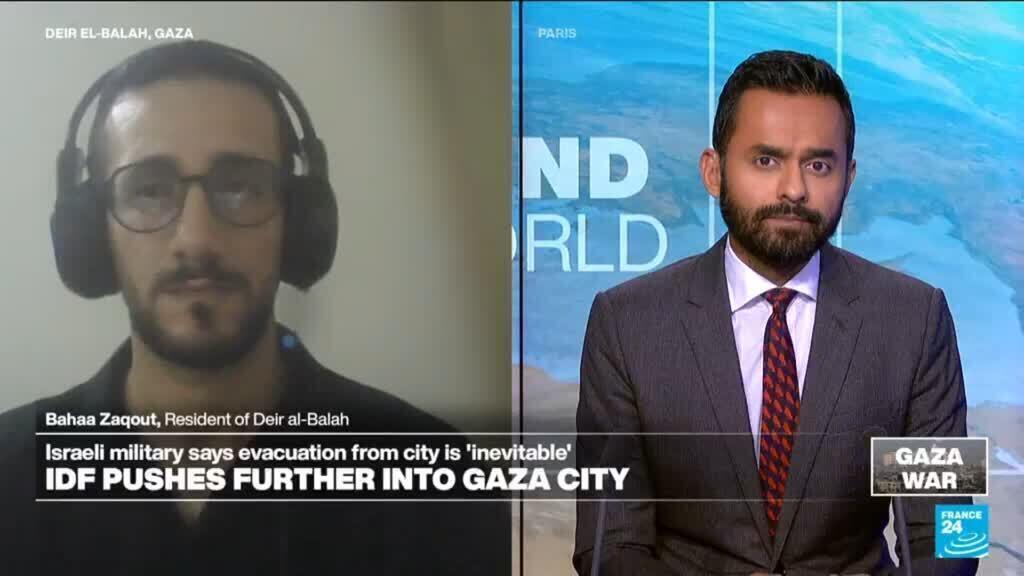 Video thumbnail for Israeli Defence Forces push further into Gaza City