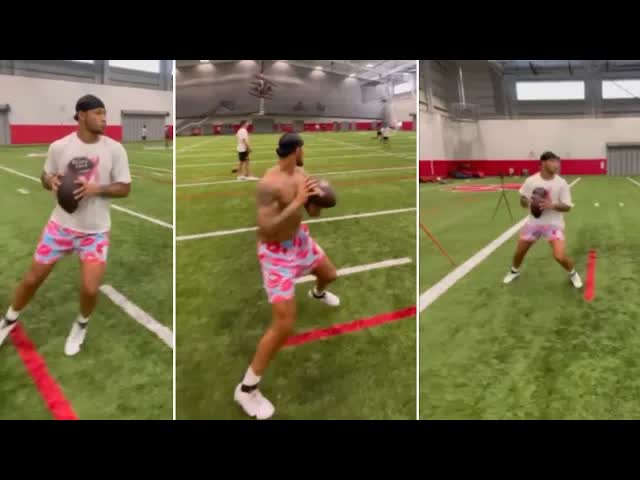 Video thumbnail for The Dallas Cowboys Trey Lance Working With  QB Coach Jeff Christensen