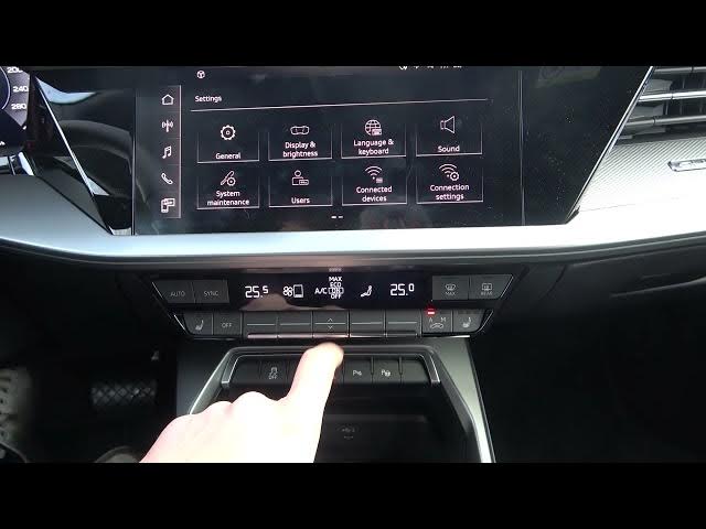Video thumbnail for How to Enable or Disable AC in Audi A3 8Y Sportback ( 2020 - now ) - Turn AC On or Off