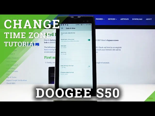 Video thumbnail for How to Change Date and Time in DOOGEE S50 – Time-Zone Settings