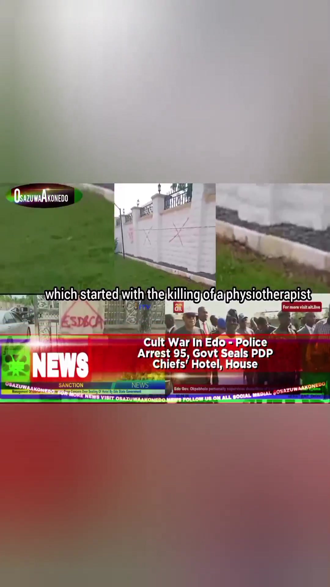 Video thumbnail for Cult War In Edo - Police Arrest 95, Govt Seals PDP Chiefs' Hotel, House