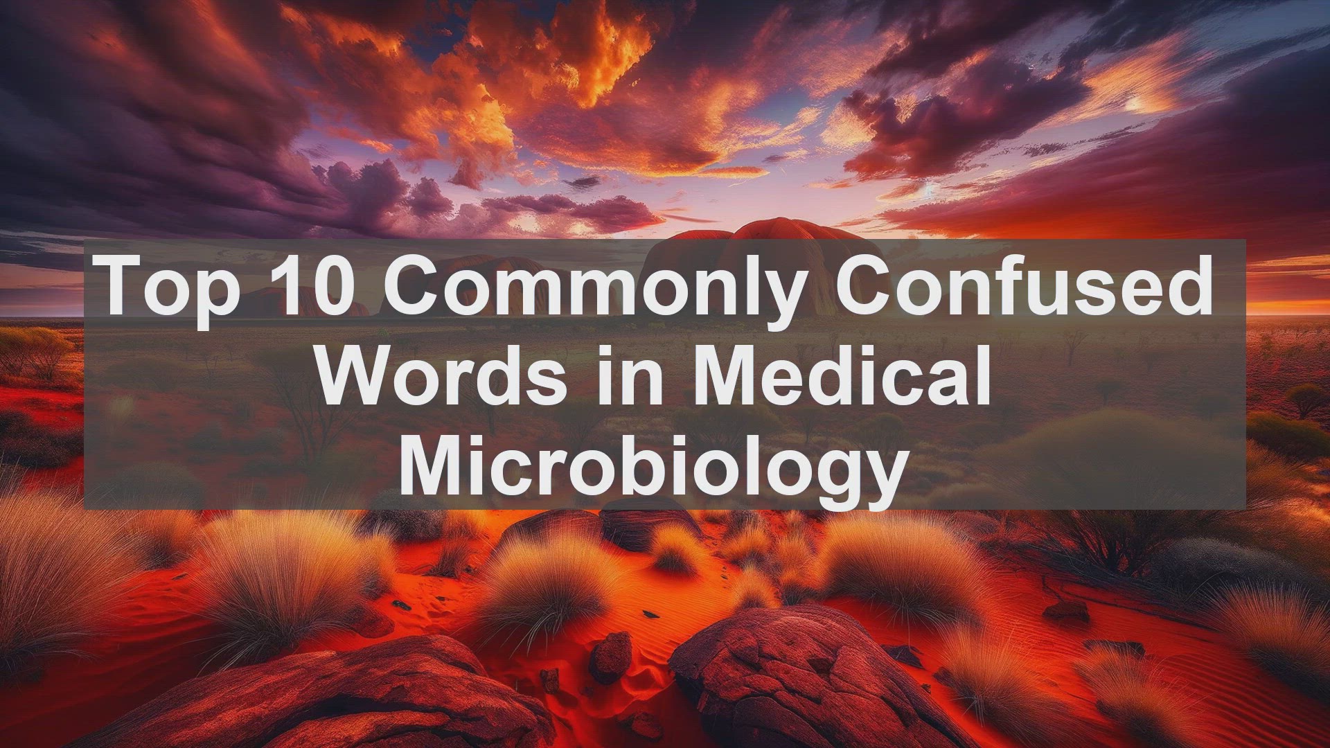 'Video thumbnail for Top 10 Commonly Confused Words in Medical Microbiology'