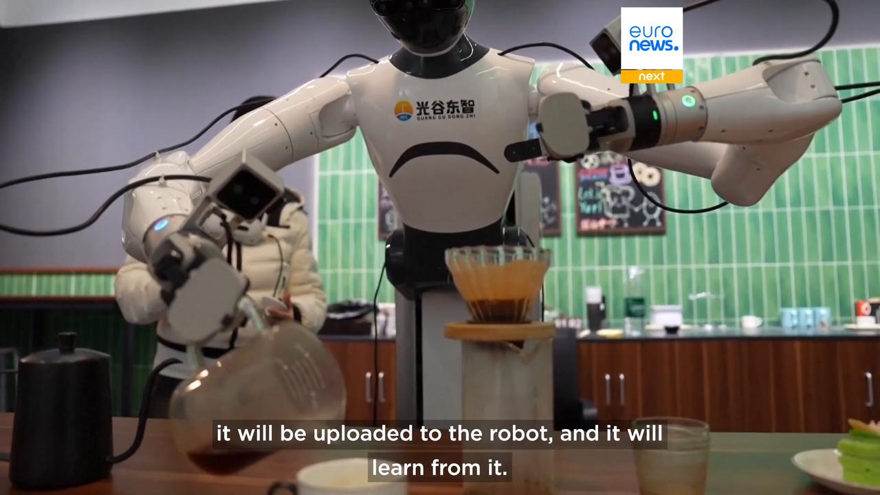 Video thumbnail for Inside China’s 'robot school' where humanoid machines are learning everyday tasks