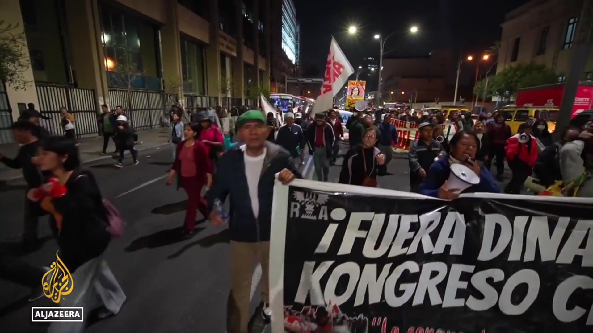 'Video thumbnail for Protesters in Peru demand Boluarte’s resignation as crime and corruption surge'