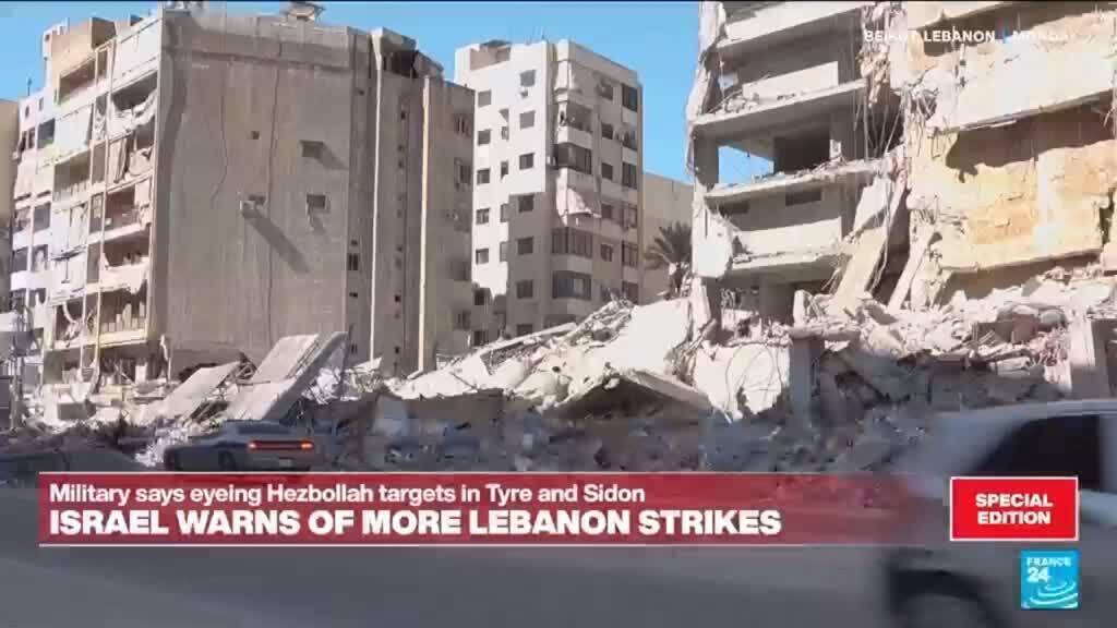 Video thumbnail for More strikes hit southern Lebanon after Israeli army warning