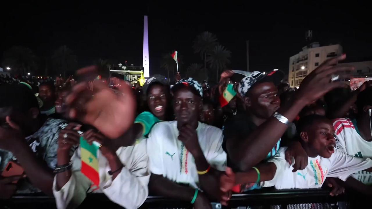 Video thumbnail for Senegal: Senegalese fans gather in Dakar to watch World Cup match against Norway.