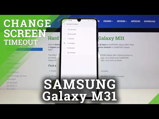 Video thumbnail for How to Set Screen Timeout in SAMSUNG Galaxy M31 – Find Blackout Settings