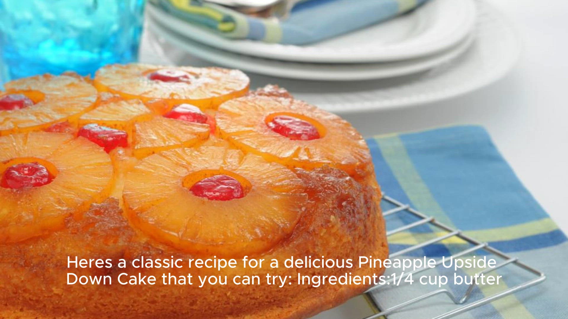 Video thumbnail for Pineapple upside down cake recipe
