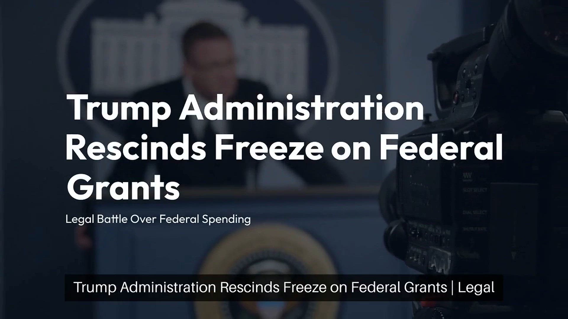 Video thumbnail for Trump Administration Rescinds Freeze on Federal Grants | Legal Battle Over Federal Spending