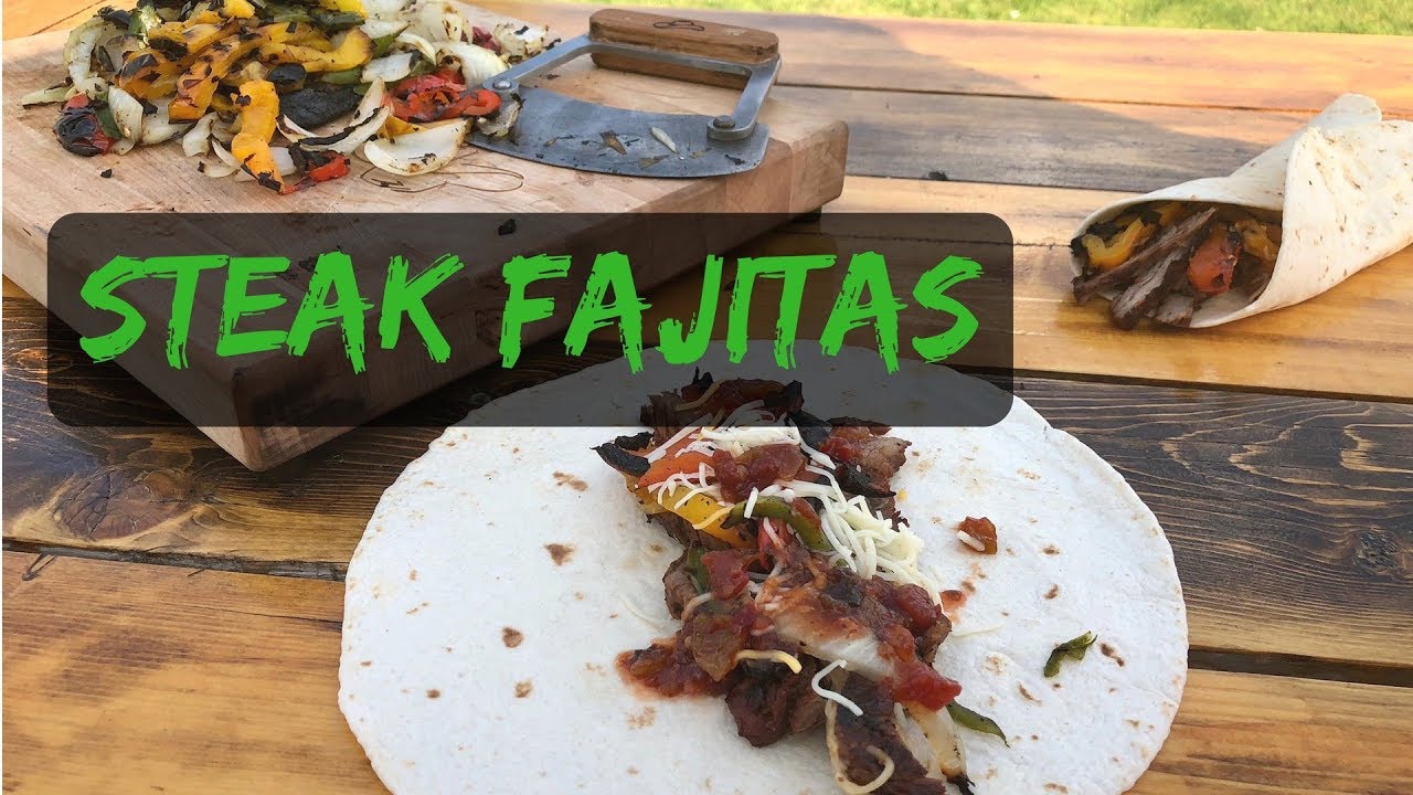 'Video thumbnail for Grilled Steak Fajitas - Mexican Style with Grilled Veggies'