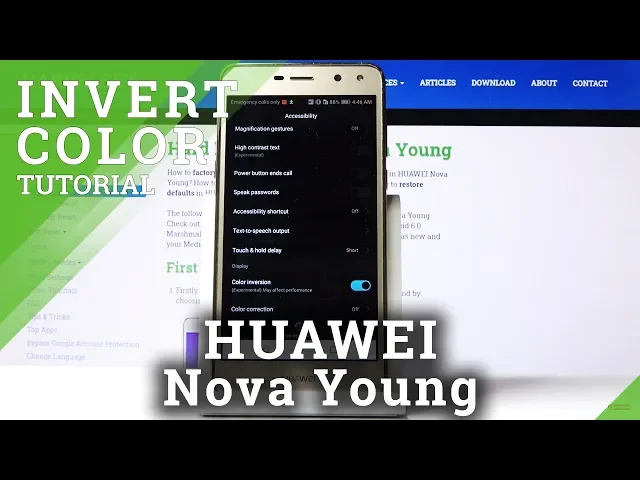 Video thumbnail for How to Use Color Inversion in HUAWEI Nova Young – Dark Mode