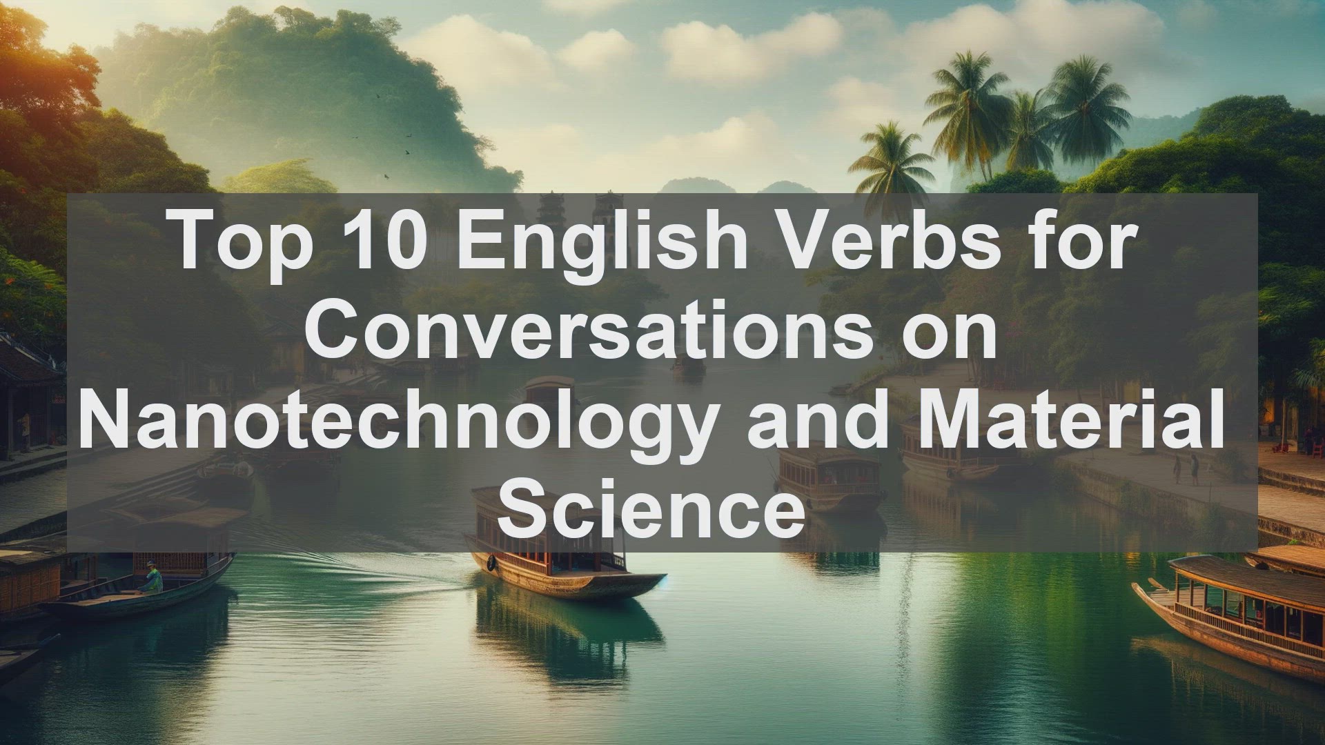 'Video thumbnail for Top 10 English Verbs for Conversations on Nanotechnology and Material Science'