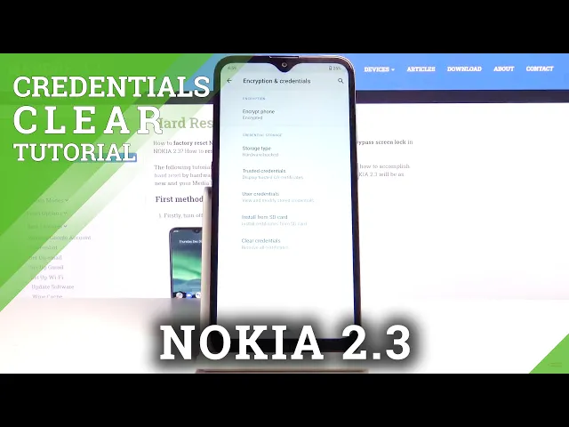 Video thumbnail for Clear Credentials in NOKIA 2.3 – Delete Certificates and Licenses