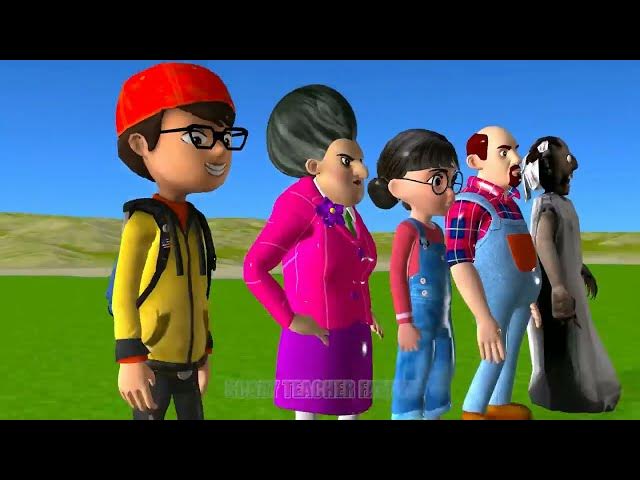 Video thumbnail for Scary Teacher 3D vs Squid Game Challenge 😱 | Wooden Door vs Water Sprayer | Nick & Tani WIN #usa