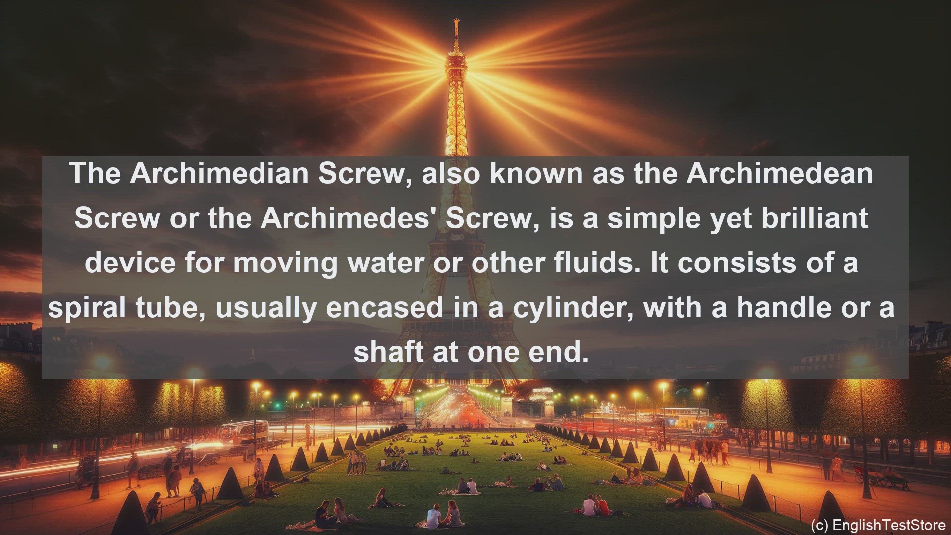'Video thumbnail for Archimedian screw in science  definition and examples'