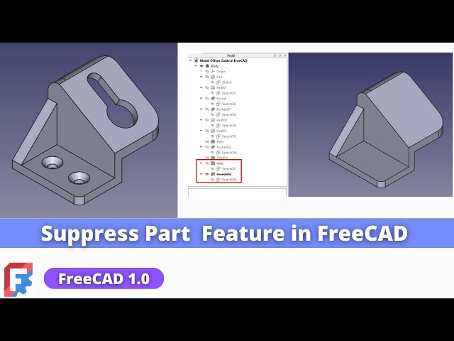 Video thumbnail for Suppress Part  Feature in FreeCAD| FreeCAD Tutorial | 3D Modeling | FreeCAD Community |