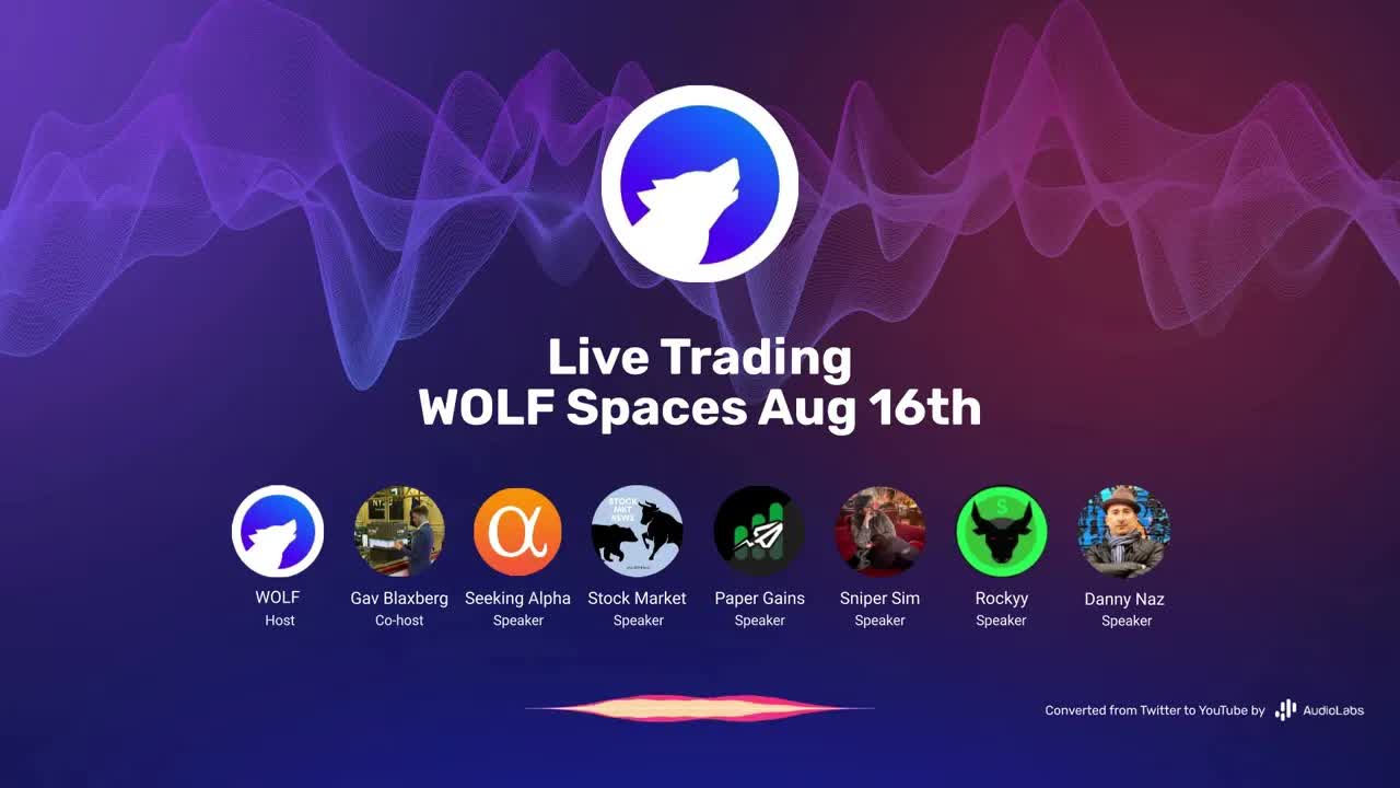 Video thumbnail for Live Trading | WOLF Spaces Aug 16th