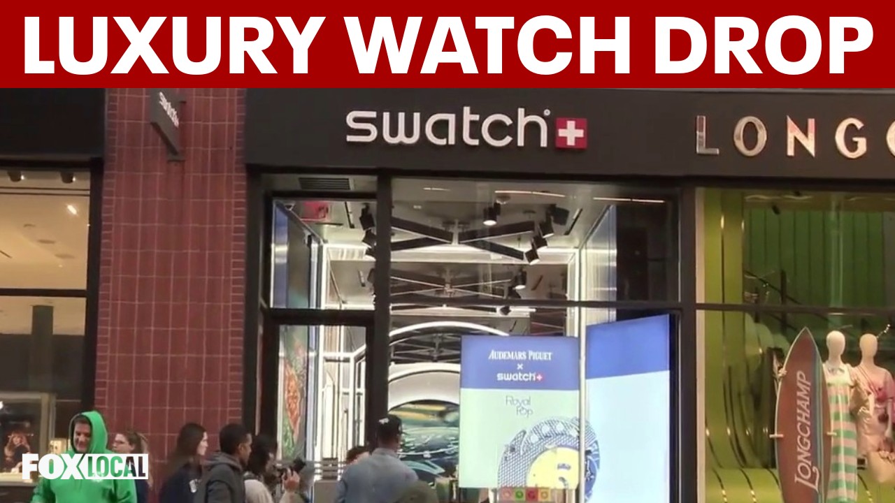 Video thumbnail for Collectors camp out for Swatch, Audemars Piguet collaboration in NYC