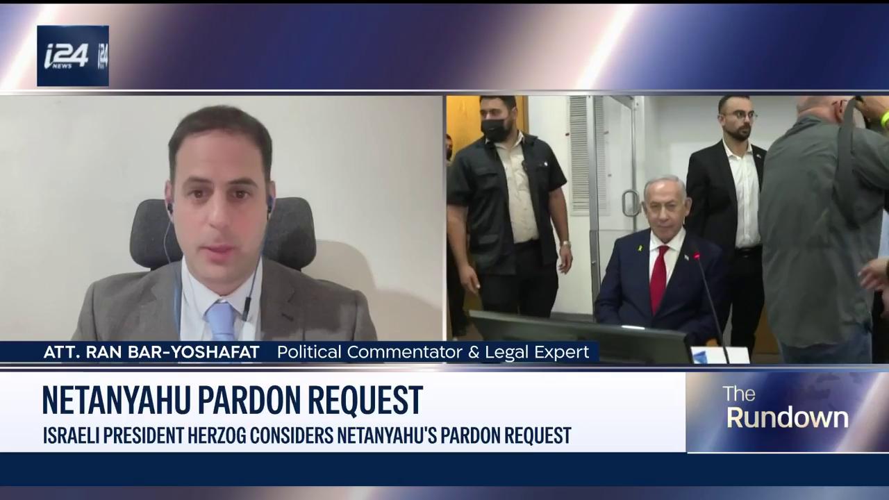 Video thumbnail for Political commentator and legal expert on Prime Minister Netanyahu's pardon request