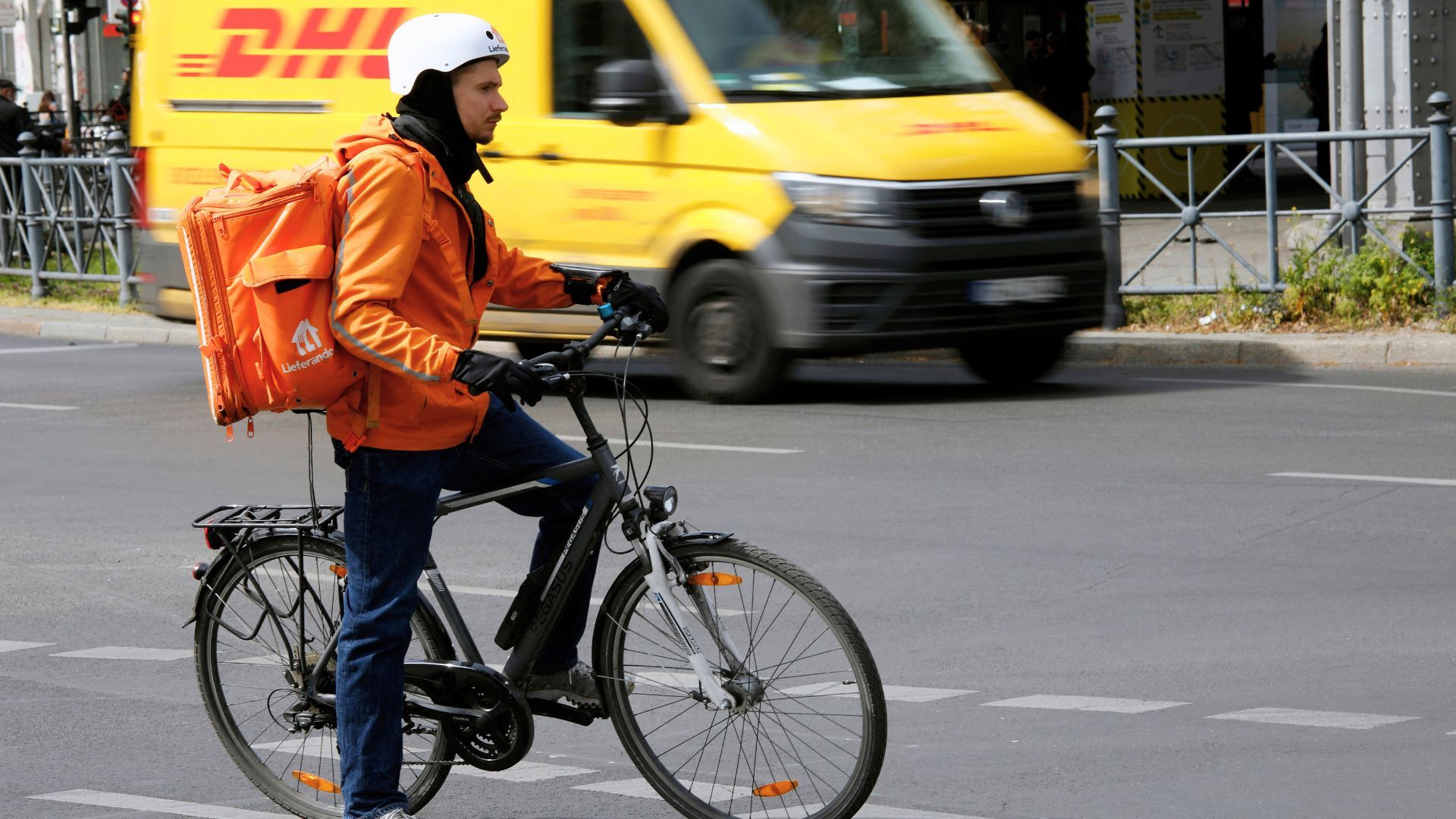 'Video thumbnail for Germany's Lieferando mass layoffs raise fears of worse pay and conditions for delivery workers'