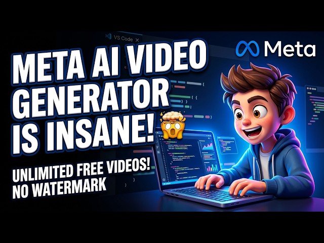 Video thumbnail for Meta AI Video Generator is INSANE! 🤯 Create Unlimited Free Videos with No Watermark