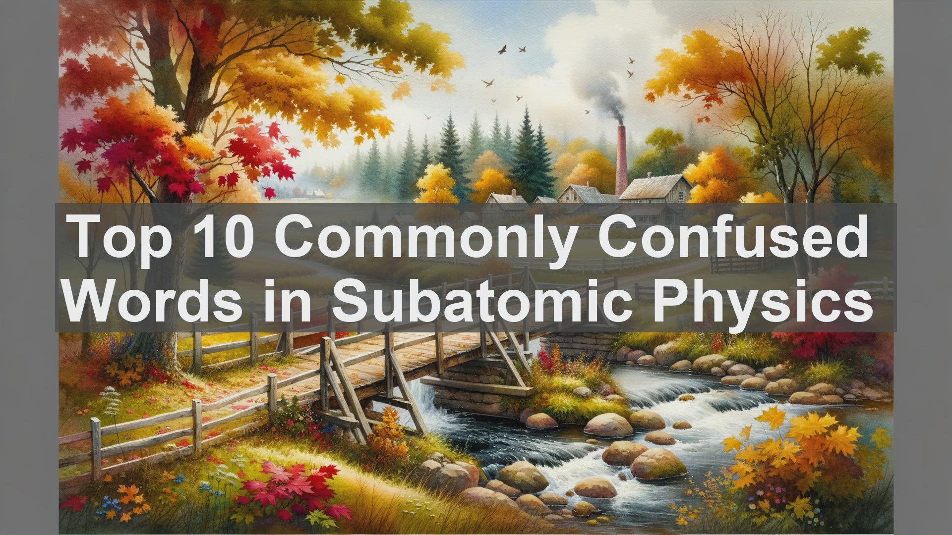 'Video thumbnail for Top 10 Commonly Confused Words in Subatomic Physics'