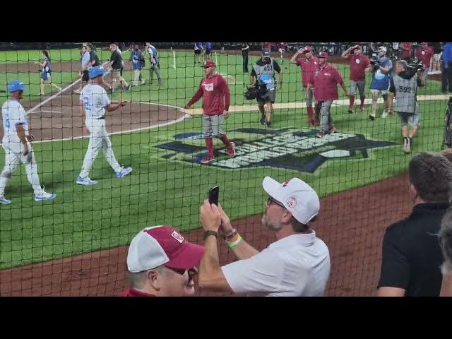 Video thumbnail for #UNC players after the final out of Game 3 on Monday
