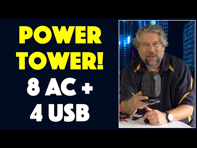 Video thumbnail for EYGDE Power Tower AC + USB Vertical Power Strip - REVIEW