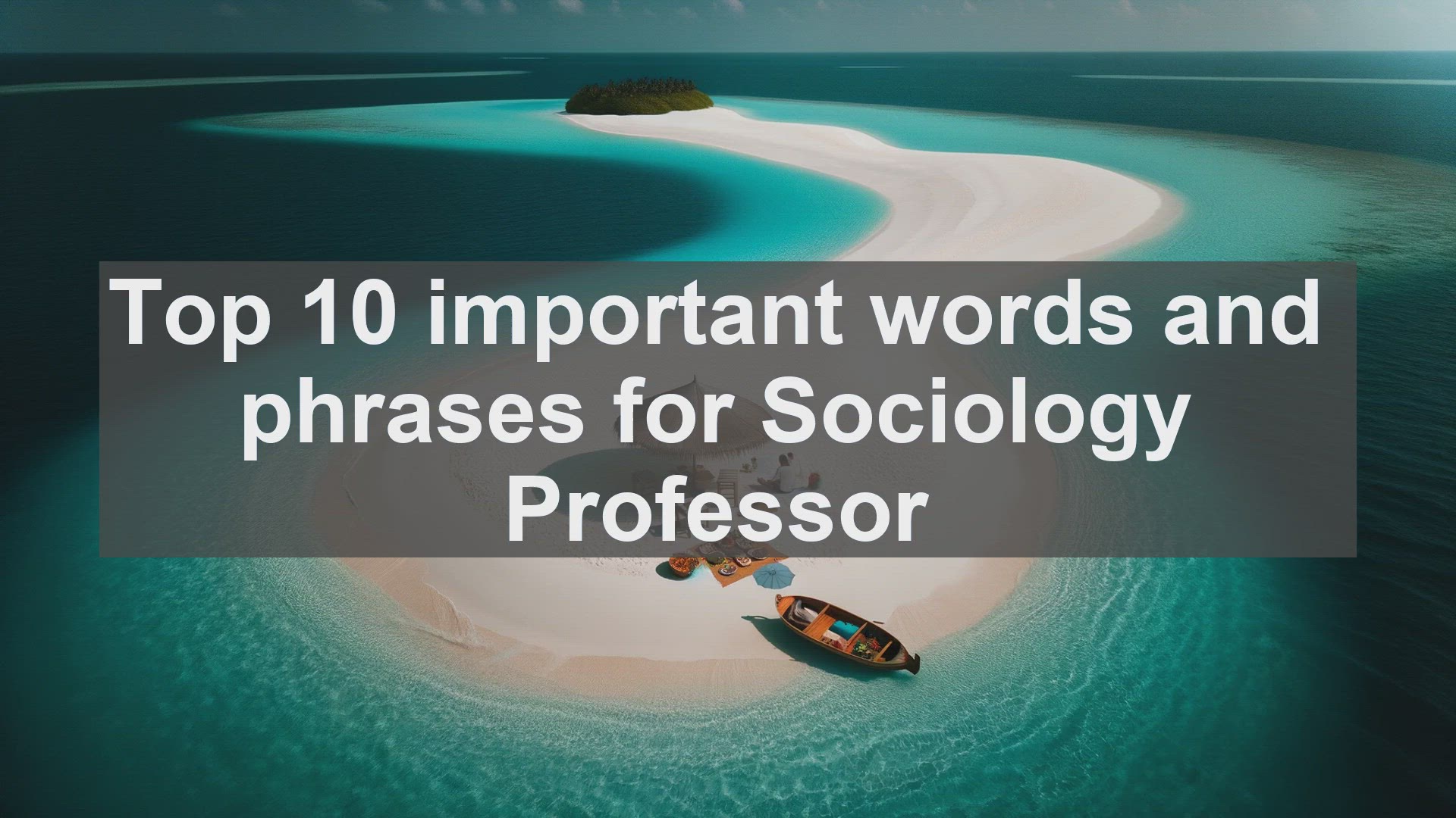 'Video thumbnail for Top 10 important words and phrases for Sociology Professor'