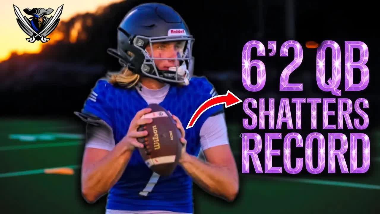 'Video thumbnail for The NEXT Big Thing? 6’2 QB Shatters School Passing Record'