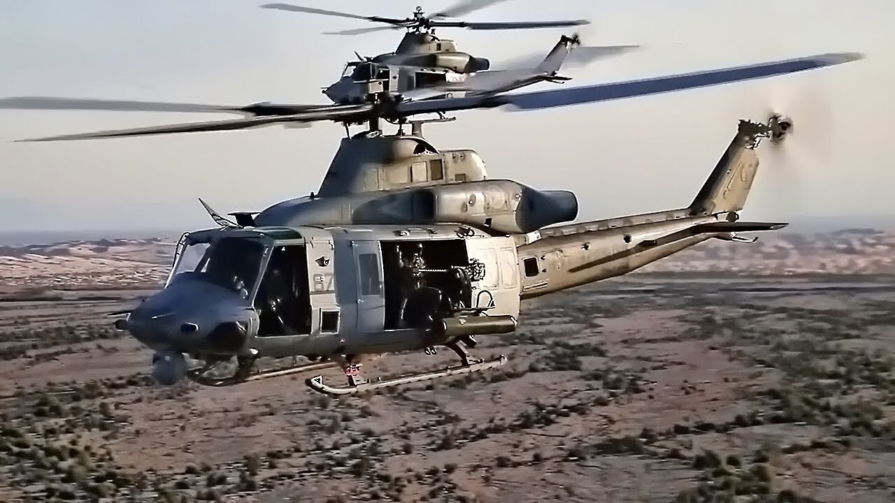 Video thumbnail for Marine Corps UH-1Y Huey Helicopter • Venom From The Sky