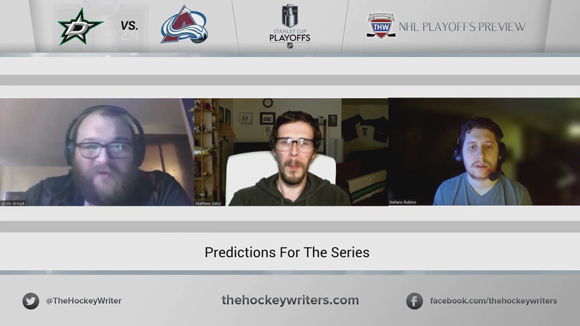 Video thumbnail for Stars vs. Avalanche 2024 NHL Playoff Preview - Series Predictions