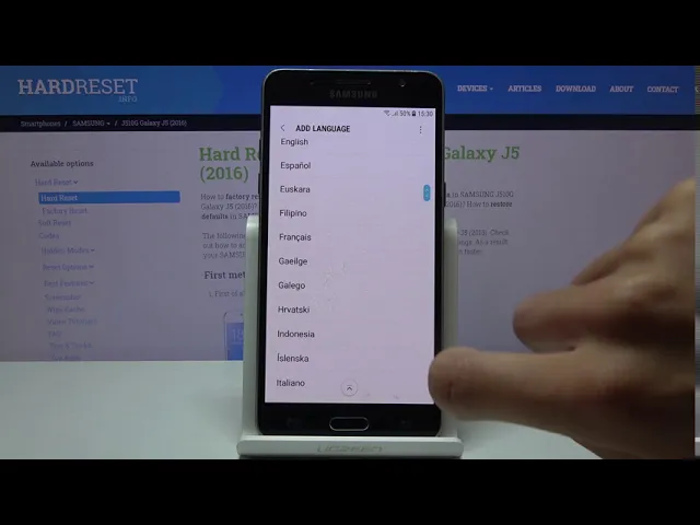 Video thumbnail for How to Change Language in SAMSUNG Galaxy J5 (2016) – Language Settings