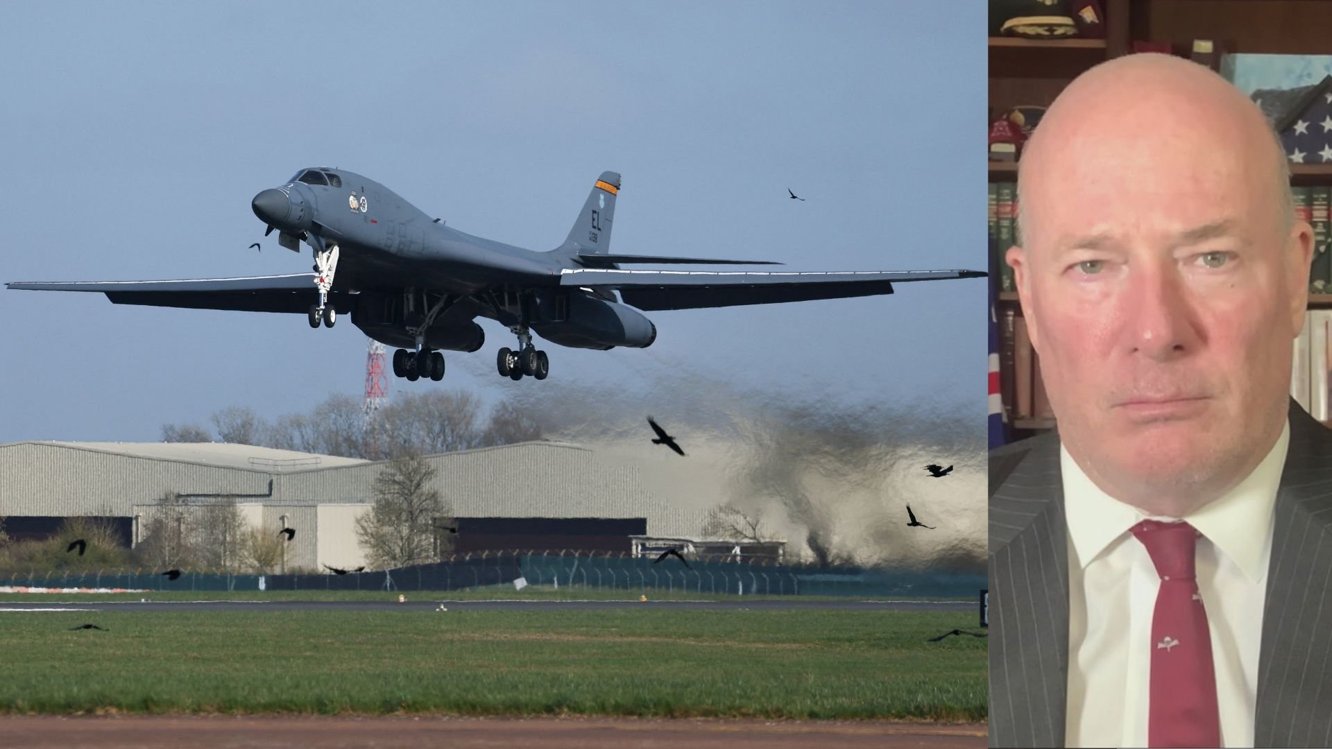 Video thumbnail for US withdraws bombers used in the Iran war from UK’s RAF Fairford airbase