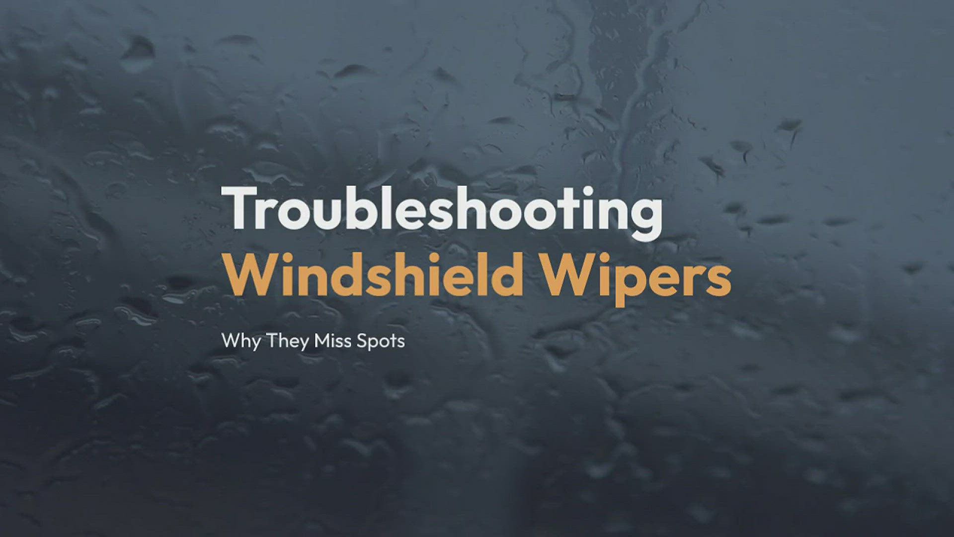 'Video thumbnail for Why are my Windshield Wipers Missing Spots?'