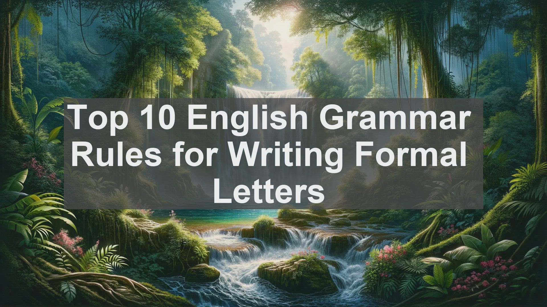 'Video thumbnail for Top 10 English Grammar Rules for Writing Formal Letters'