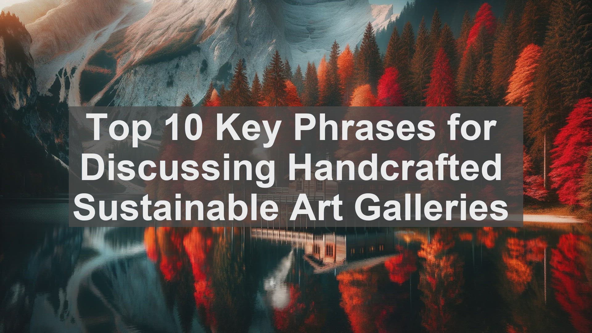 'Video thumbnail for Top 10 Key Phrases for Discussing Handcrafted Sustainable Art Galleries'