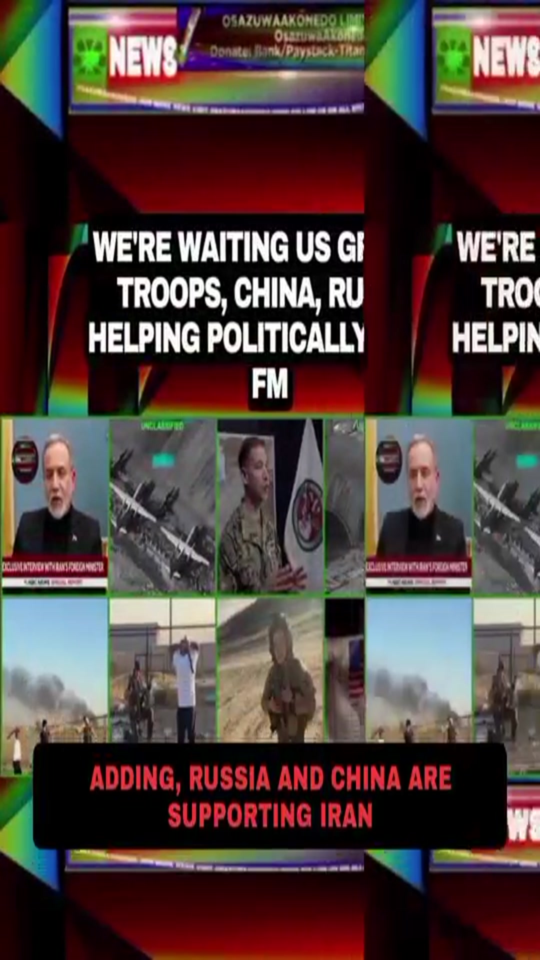 Video thumbnail for We’re Waiting US Ground Troops, China, Russia Helping Politically – Iran FM