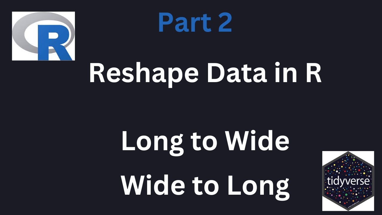 Video thumbnail for Reshape data in R Part 2 | Long to Wide form | Wide to Long Form